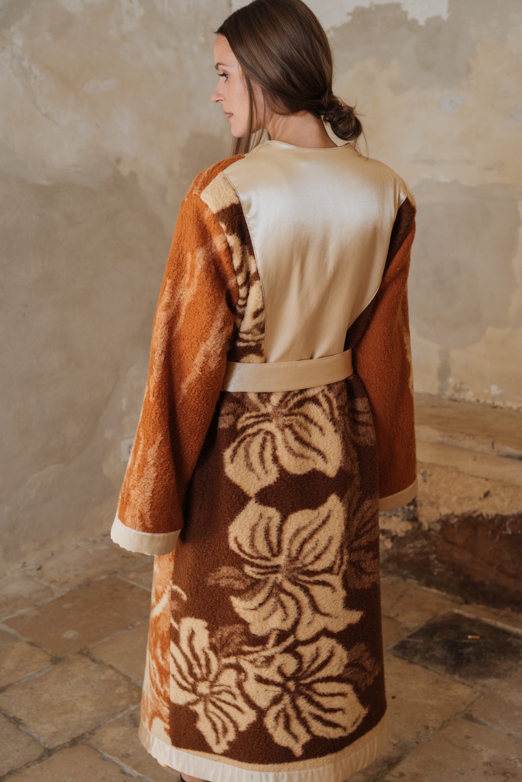 Upcycled blanket coat